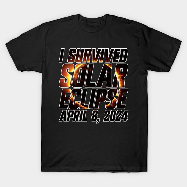 I Survived Solar Eclipse April 8, 2024 v4 T-Shirt by Emma